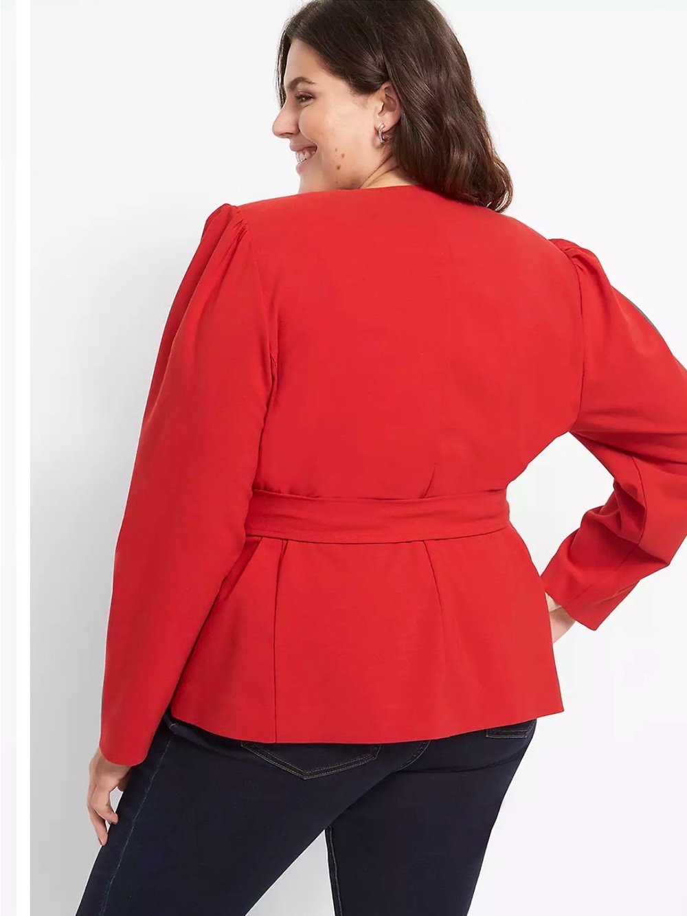 Lane Bryant Red Wrap Blazer - Picture 2 of 5